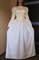 Белое прямое платье в пол из тонкого атласа - фото 9054