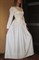 Белое прямое платье в пол из тонкого атласа - фото 9055