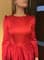 Красное классическое платье в пол - фото 9125