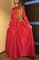 Красное классическое платье в пол - фото 9127