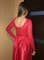 Красное длинное платье с кружевным верхом - фото 9134