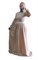 Бежевое платье в пол с белым кружевом - фото 9140