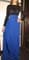 Синее платье в пол, верх из панбархата - фото 9490